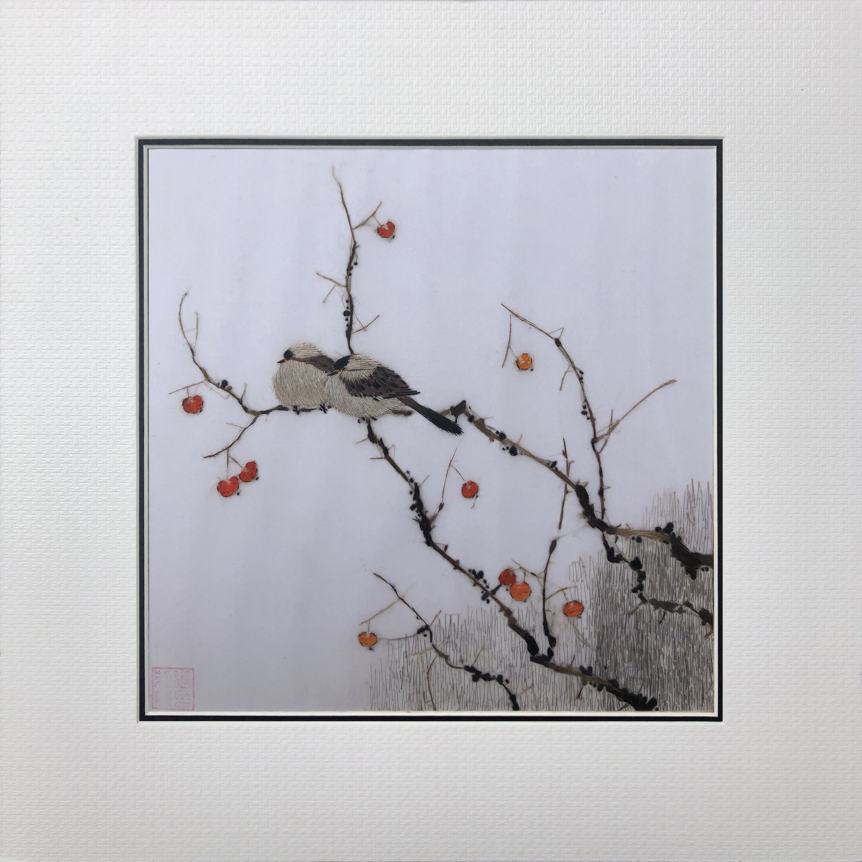 31180 Two birds with cherry blossom - Image 2