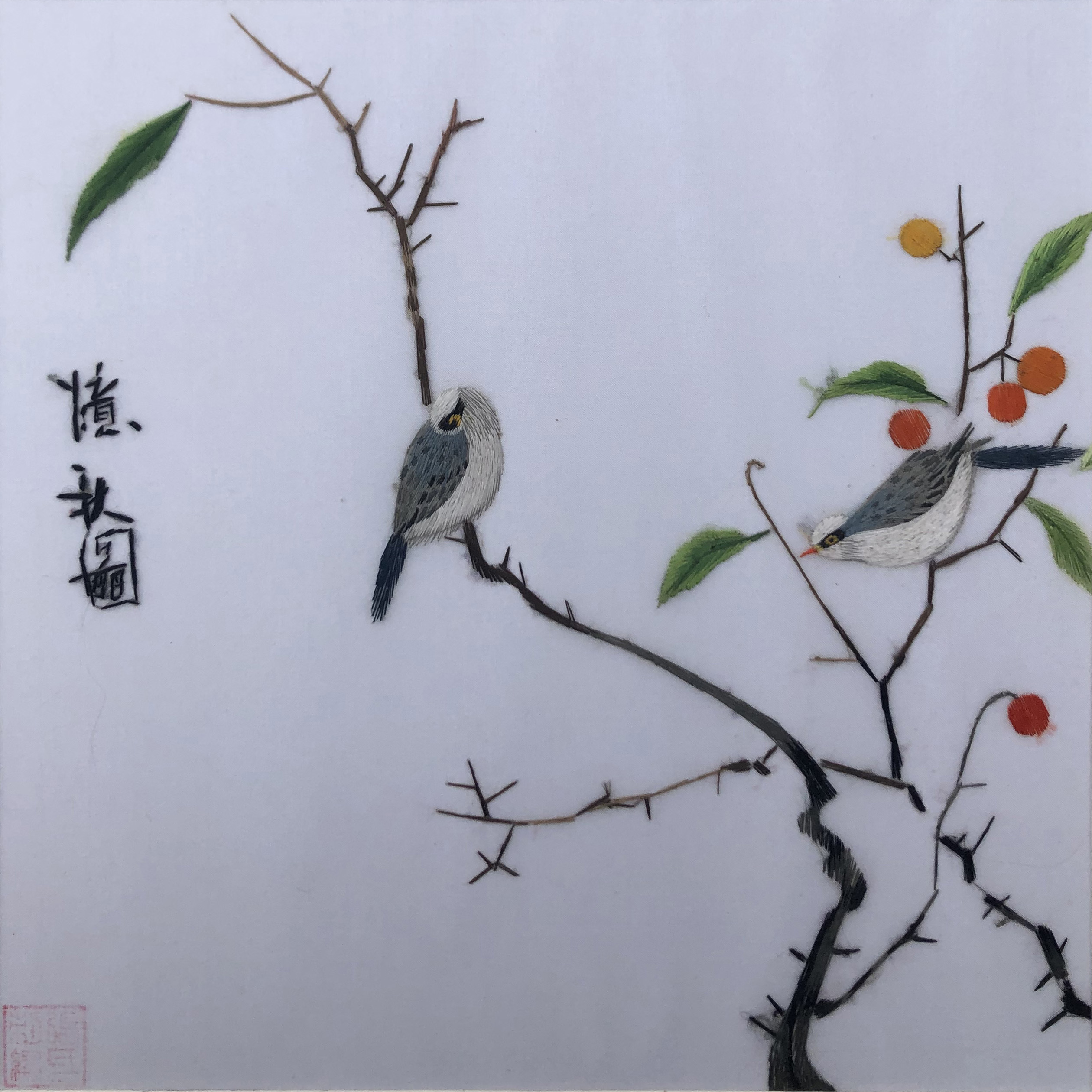 31181 Two birds with cherry blossom
