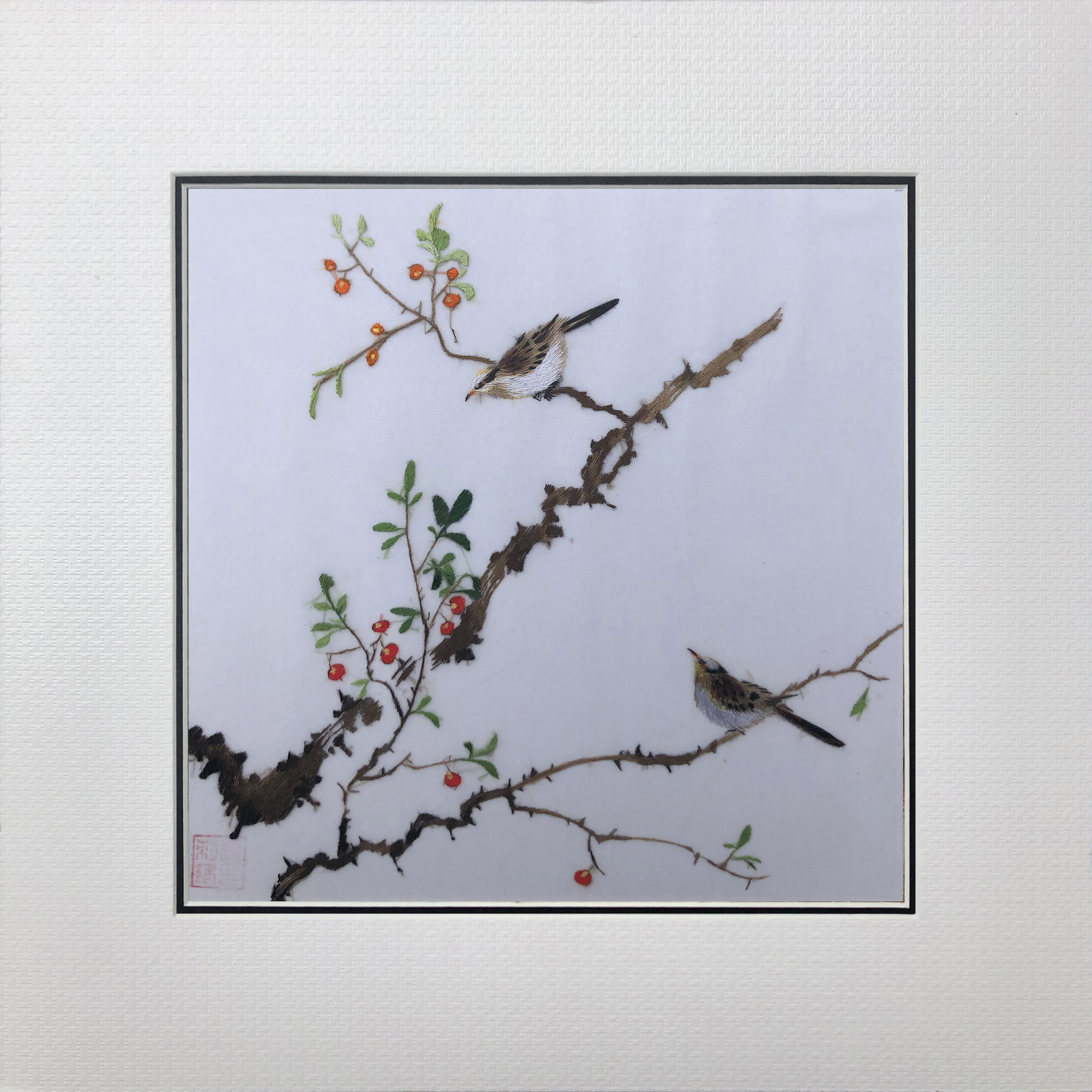 31182 Two birds with cherry blossom - Image 2
