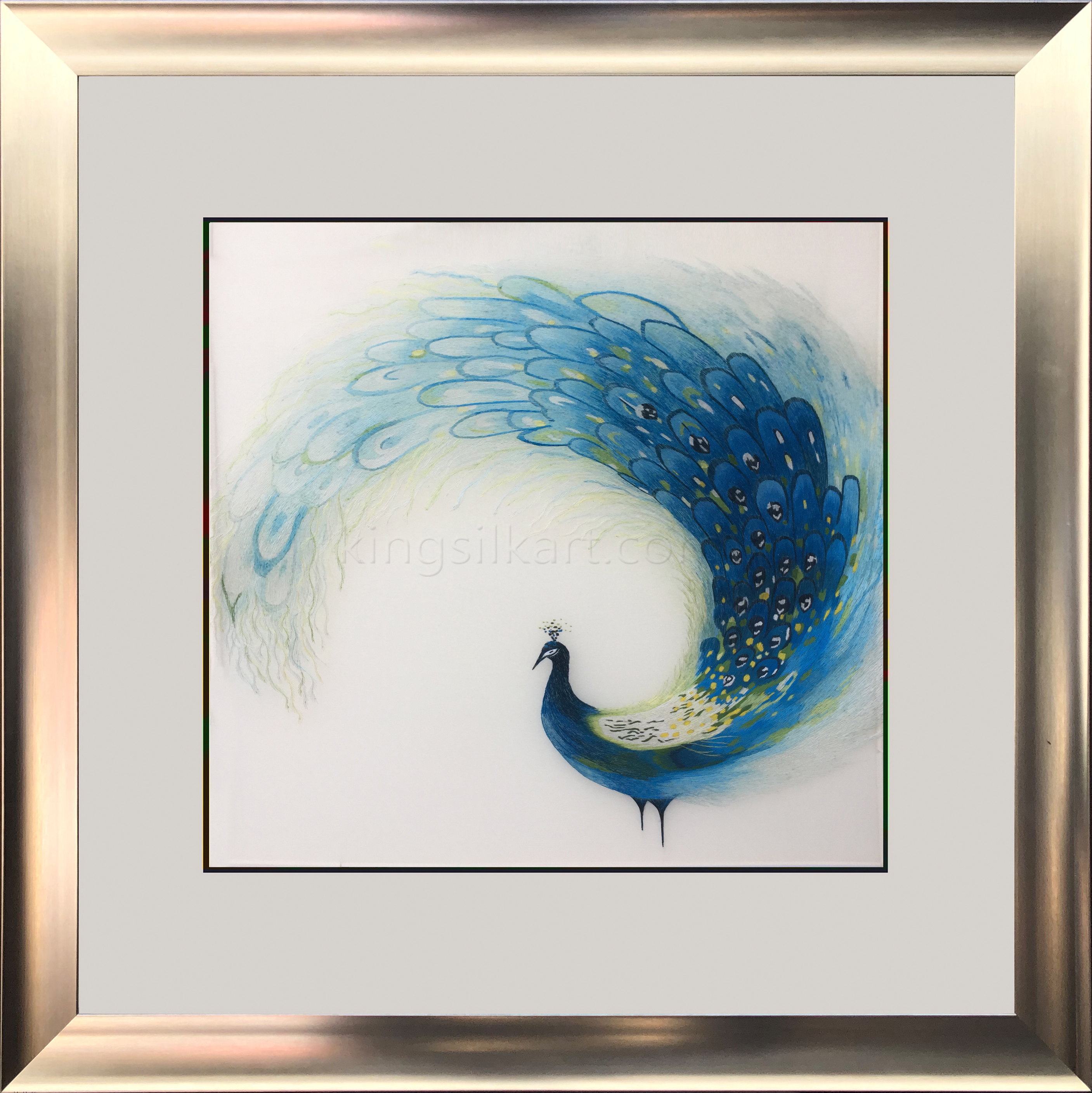 71057 Blue Peacock Abstract - Image 3