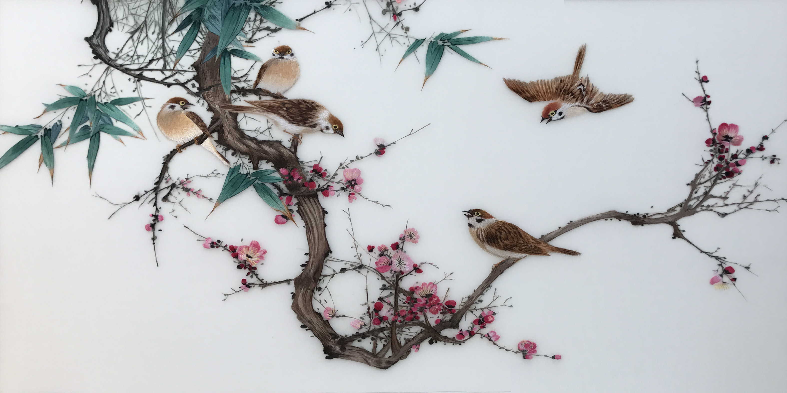 71096 Five Birds and Cherry Blossom