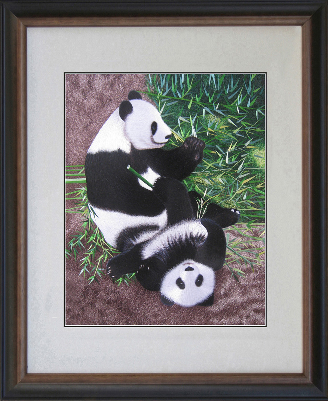 74112 Two Pandas Sitting in Bamboo - Image 2