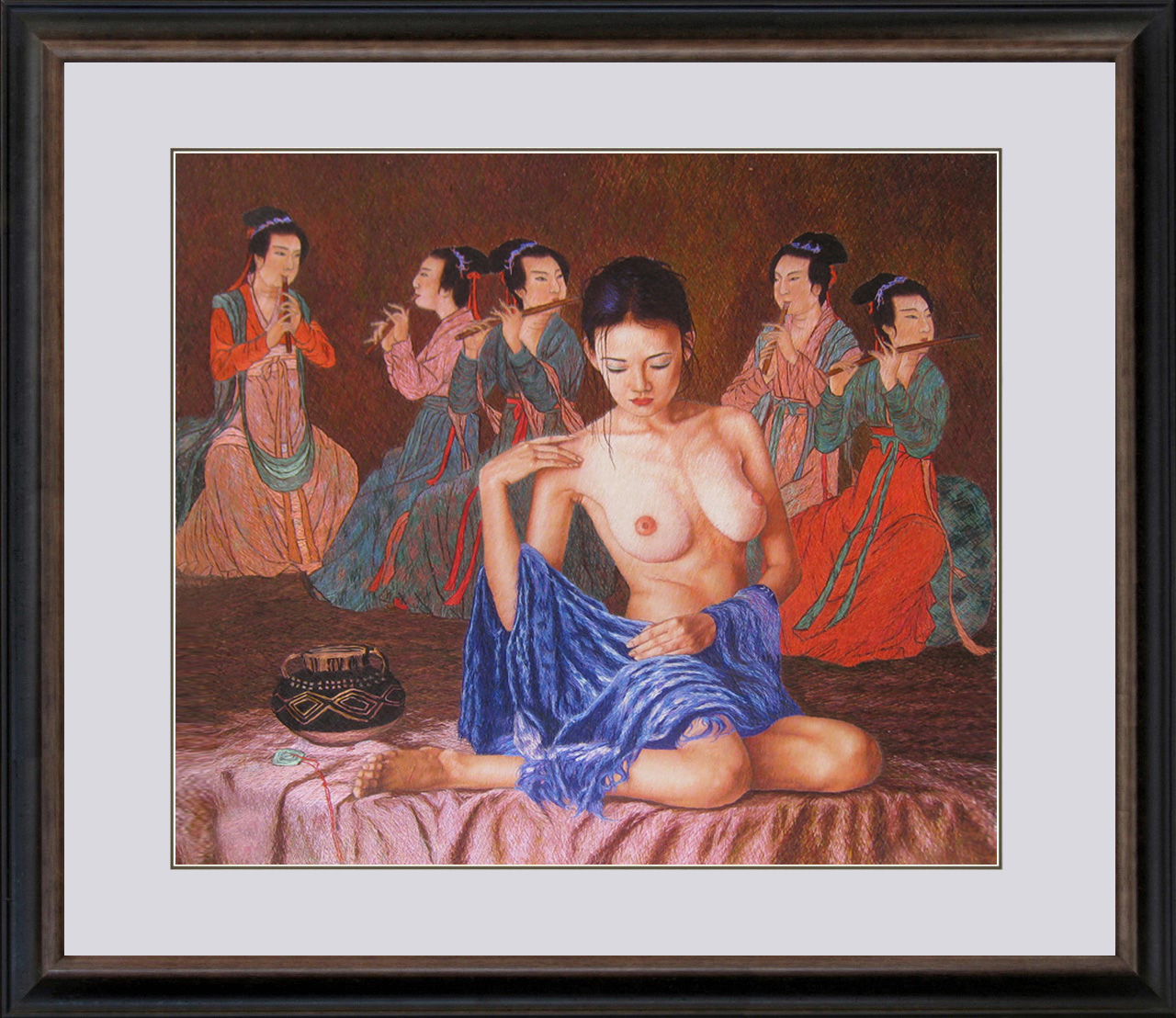 75019 Nude with a Blue Shawl - Image 2