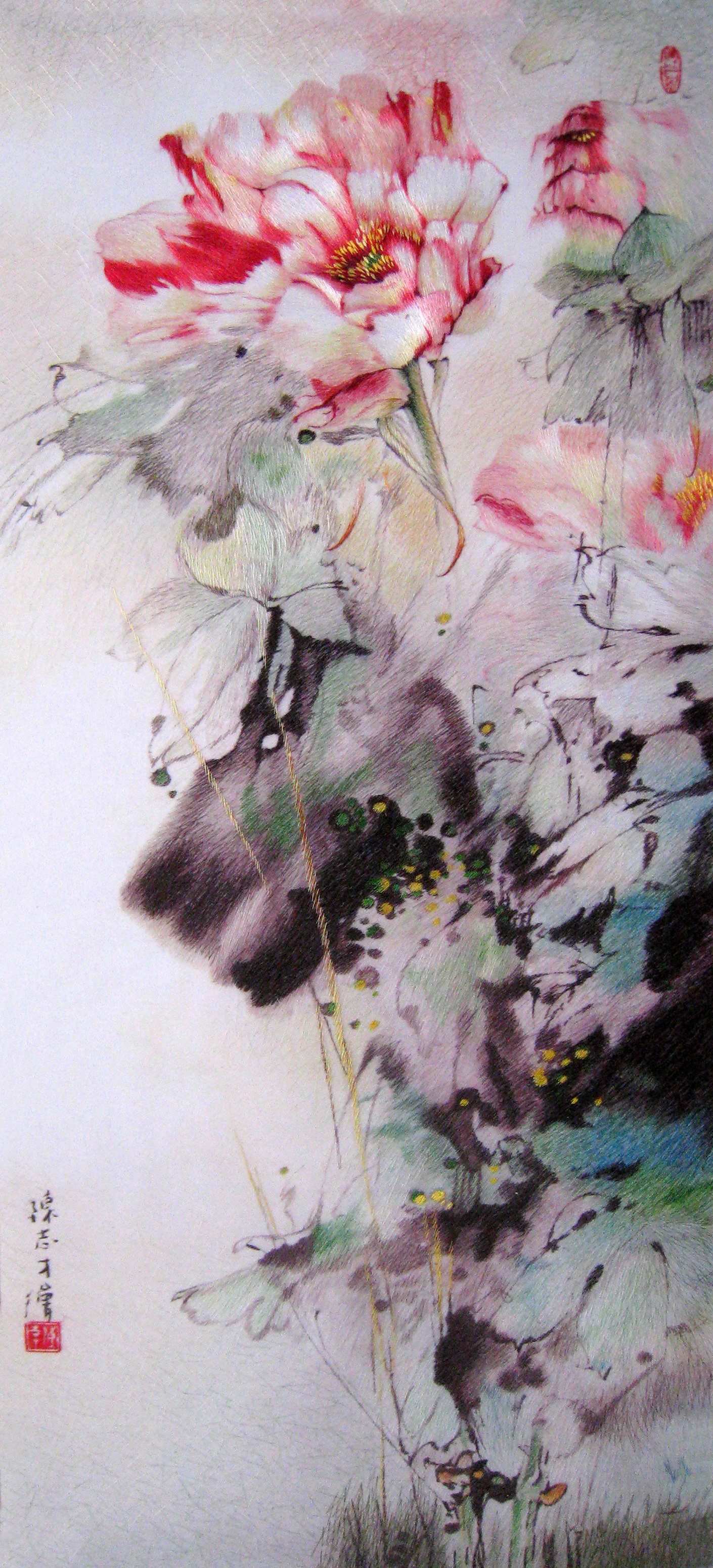 76102 Ink Lotus Abstract