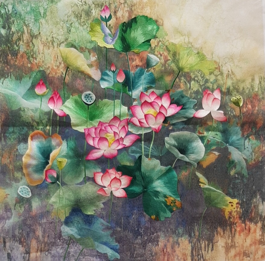 76412 Lotus Pond in Evening