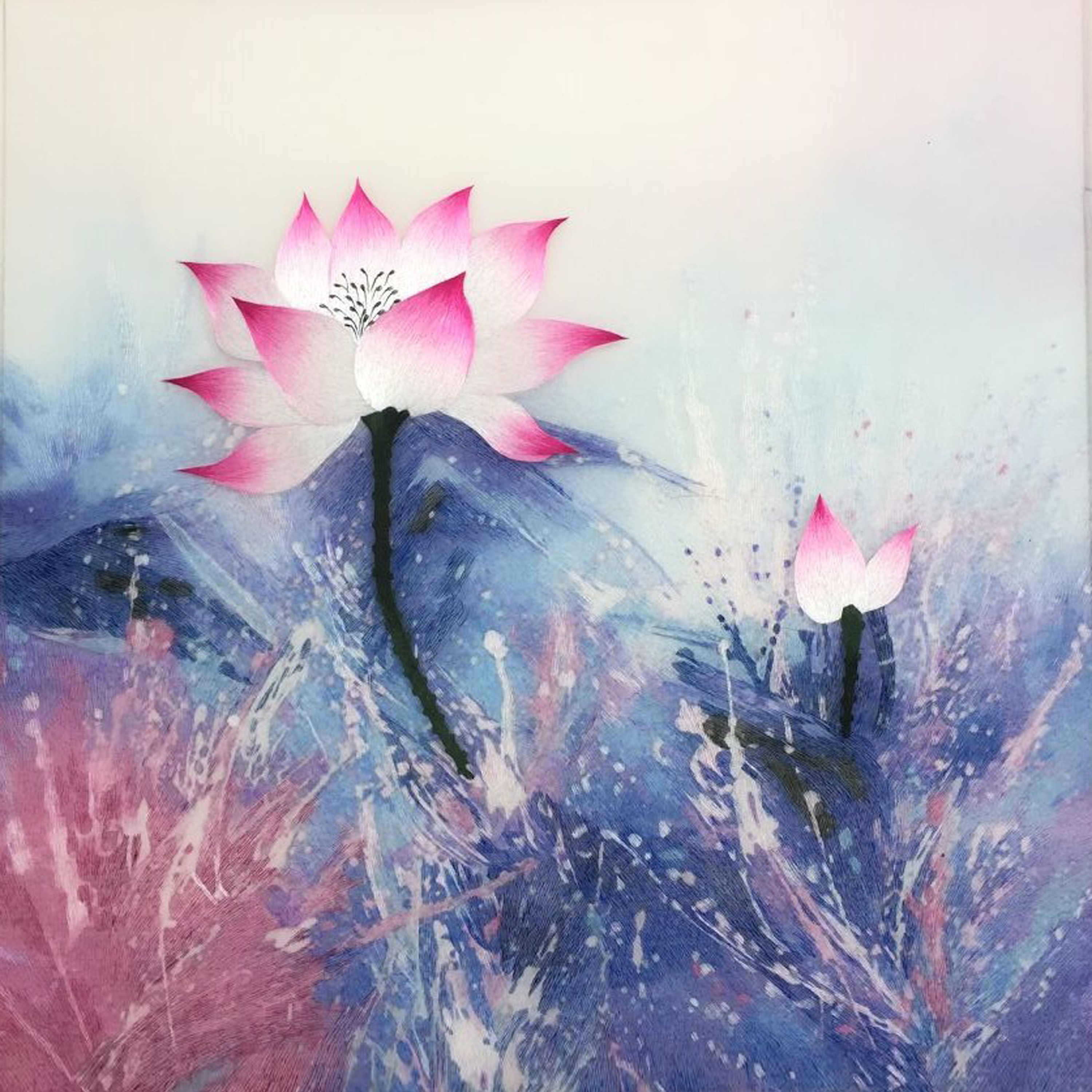 76420 Pink Lotus Abstract Group 1