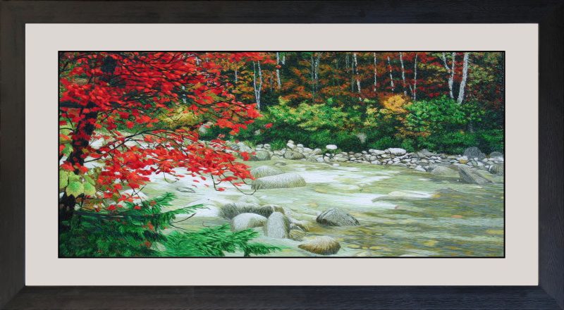 77039 60x130cm museum black frame