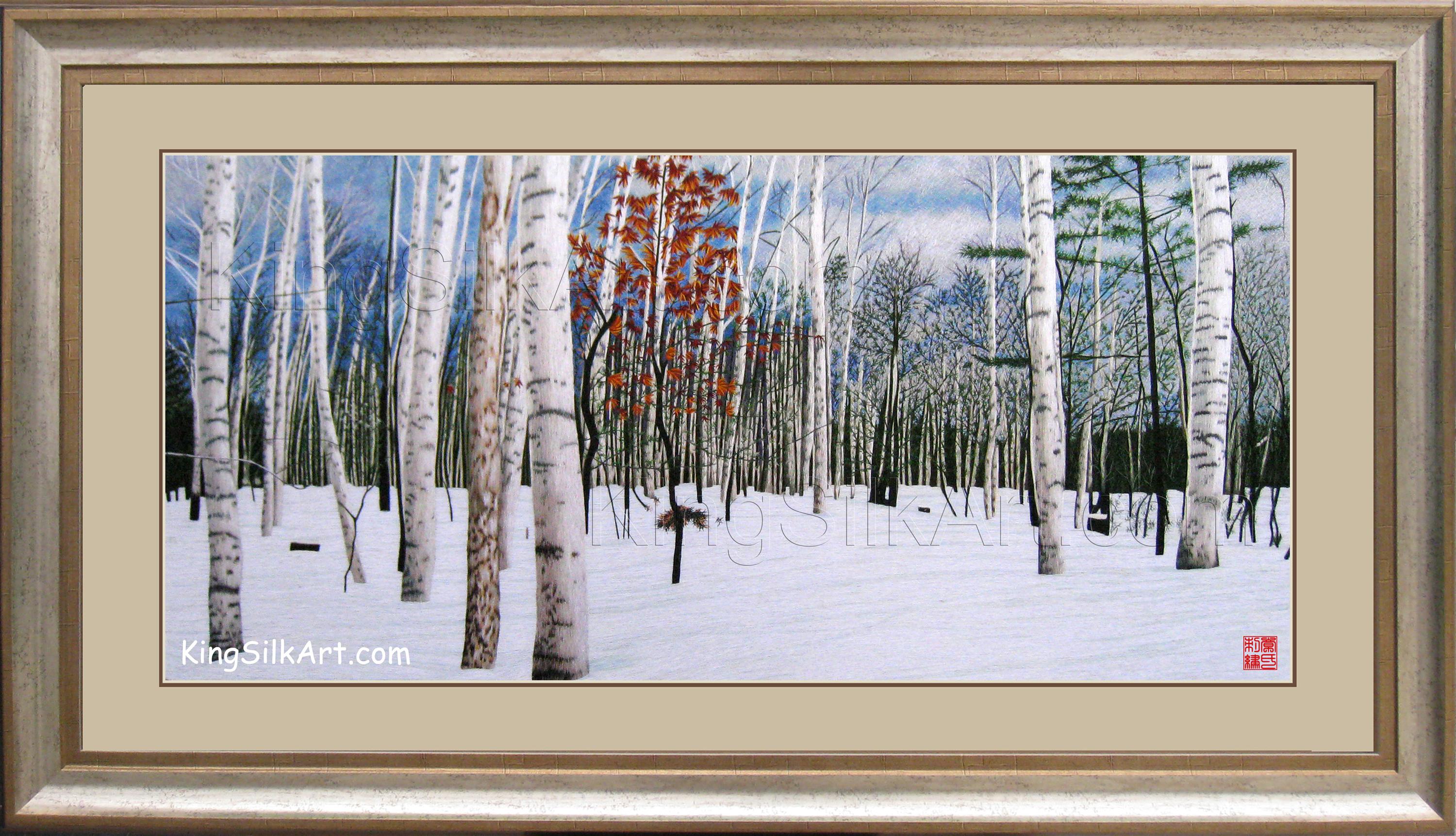 77112 Birch Tree Forest in Winter - Image 2