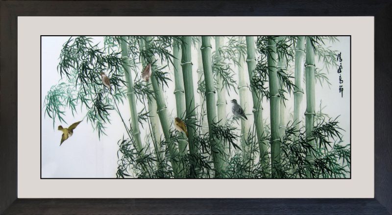 77158 60x130cm museum black frame