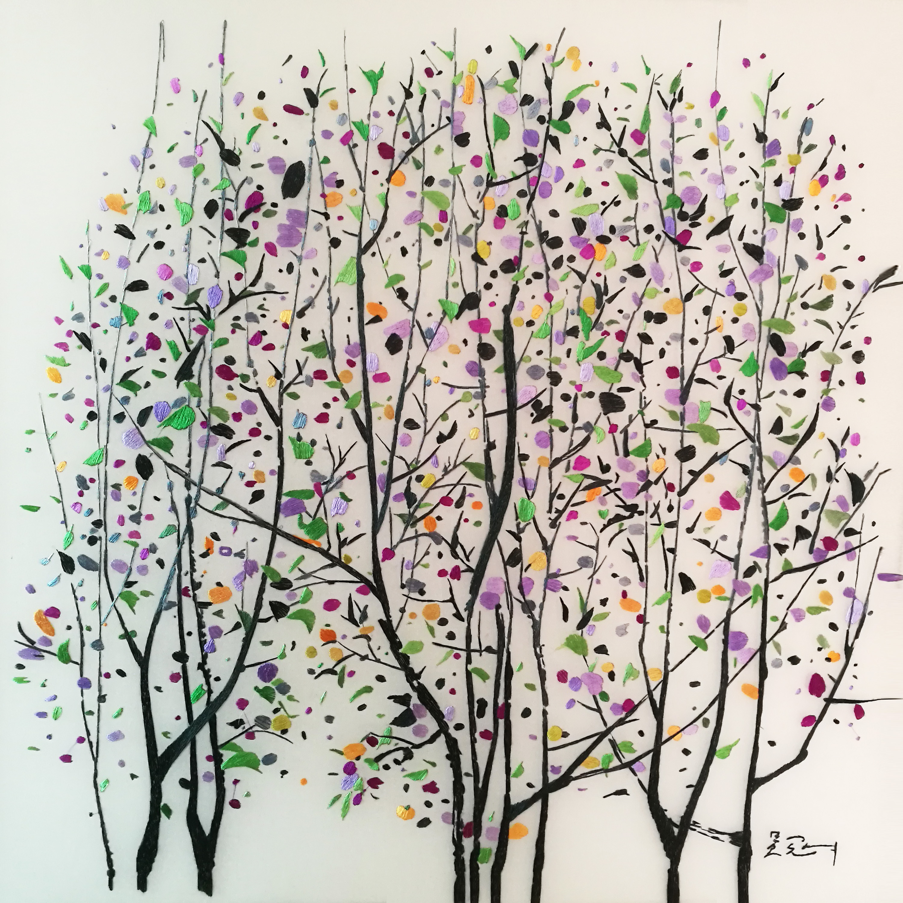77246 The Trees Purple Abstract