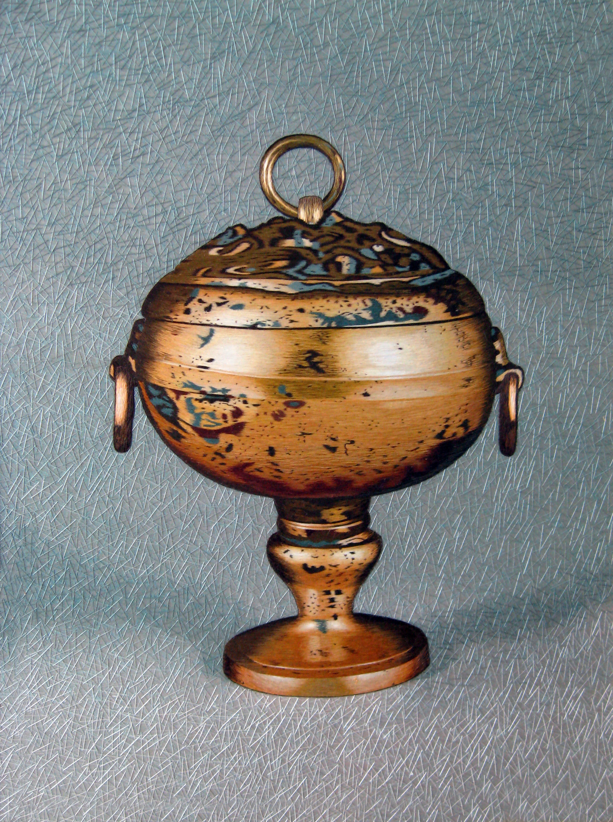 78005 Bronze Stem Bowl with Cover