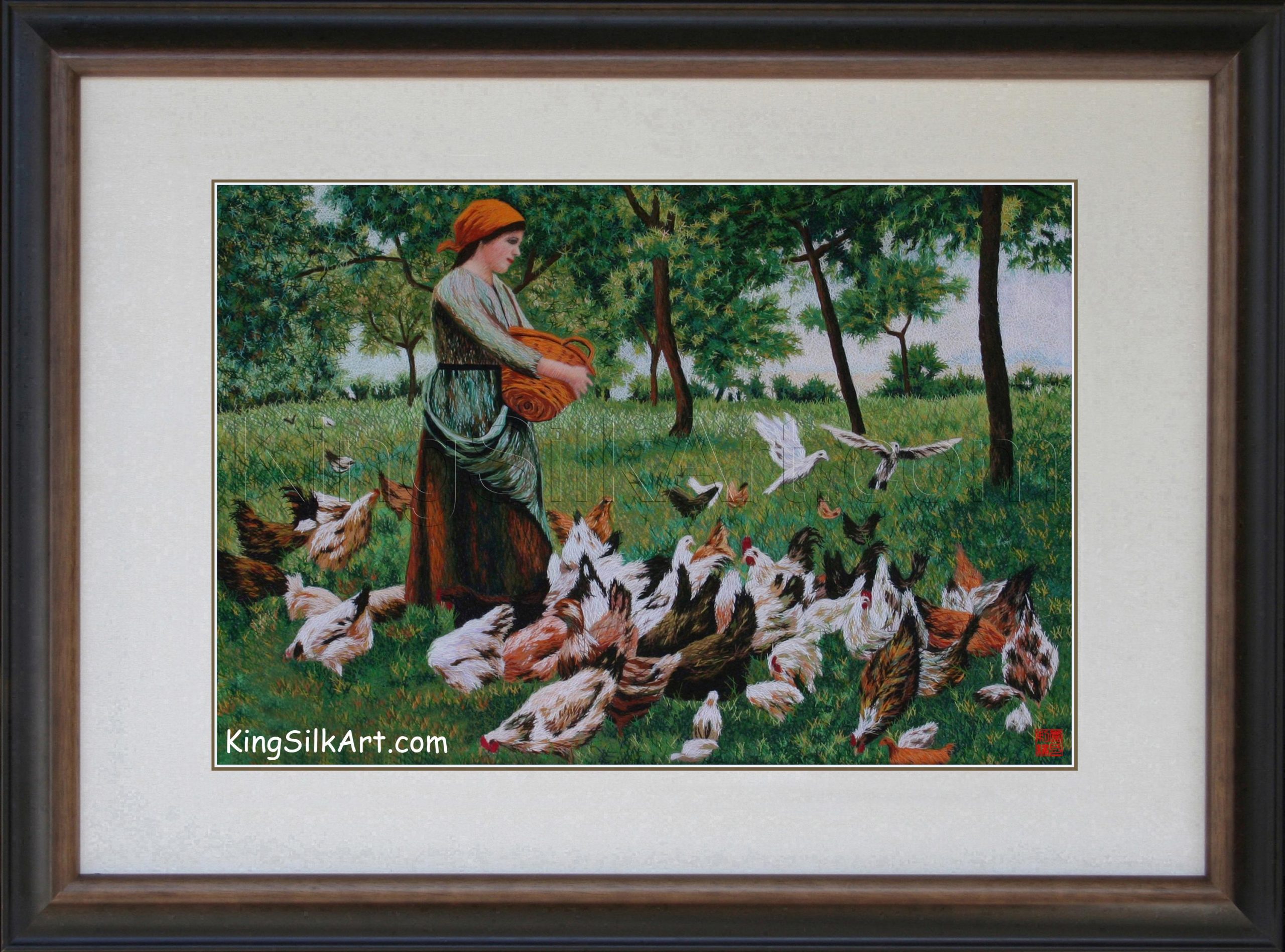 85007 Girl Feeding Chickens - Image 2